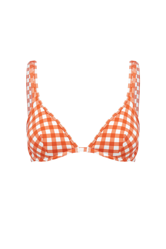 TERRACOTTA GINGHAM CLASSIC BRA