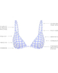 SKY GINGHAM CLASSIC BRA