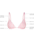 GERANIUM GINGHAM CLASSIC BRA