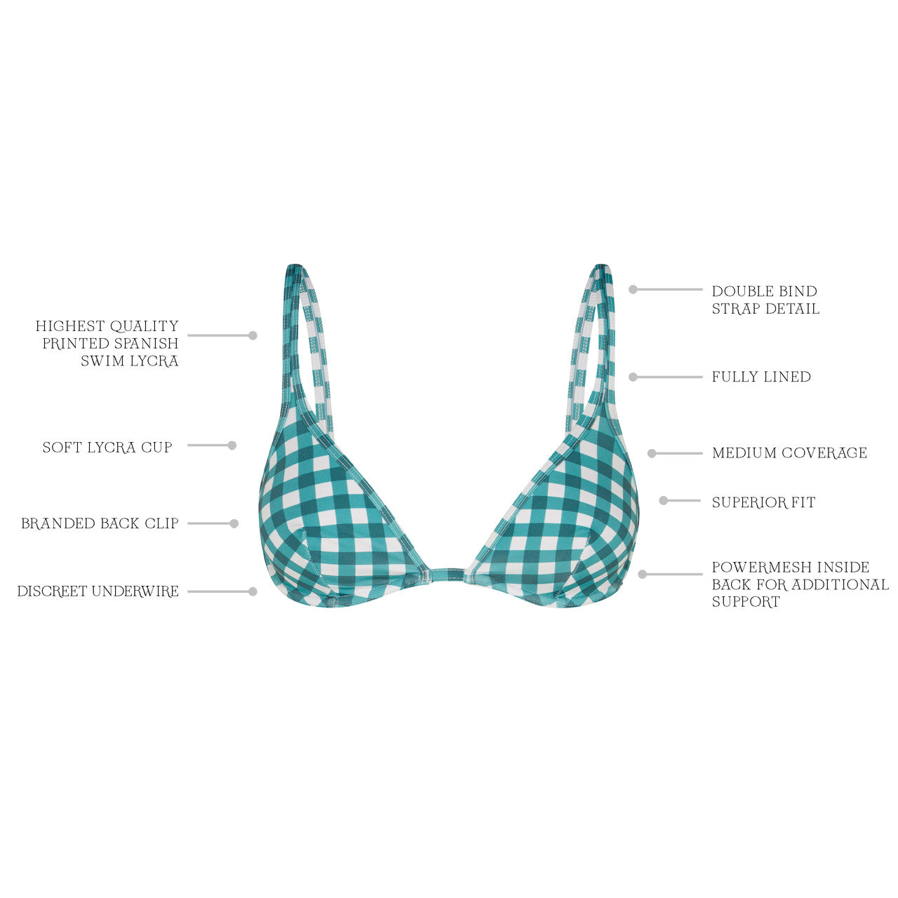 FOREST GINGHAM CLASSIC BRA